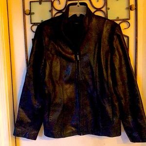 Black genuine leather jacket